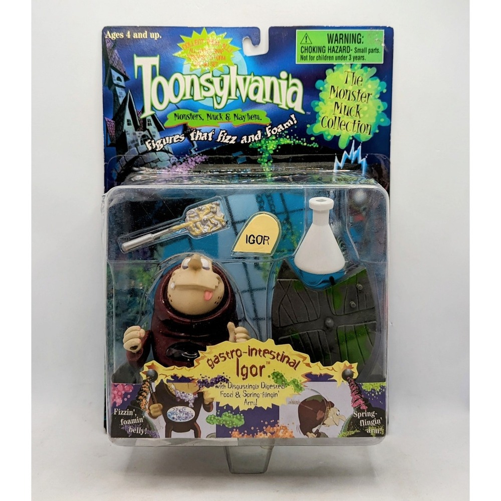 1998 Toonsylvania Monsters , Muck & Mayhem Gastro-Intestinal Igor Action Figure